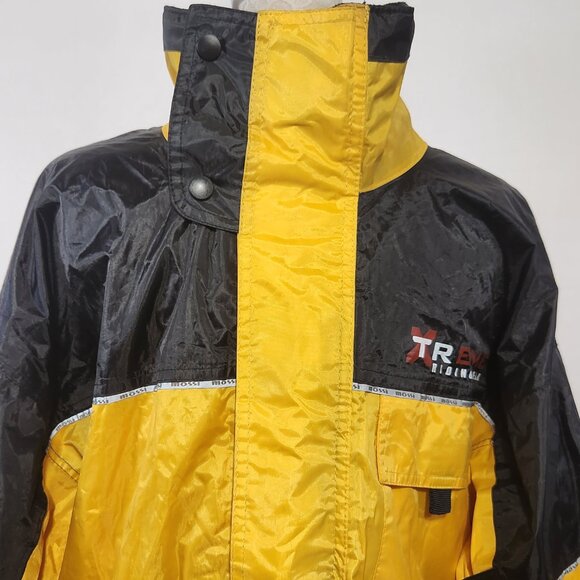 Mossi Men's SZ Medium Yellow Black Multi-Pocket Moto Sports Snow Hiking Jacket - Picture 2 of 16